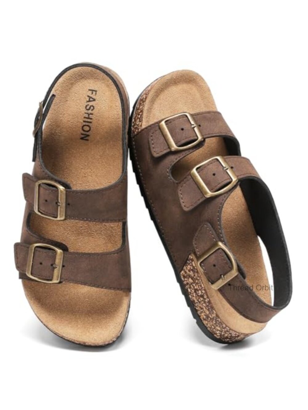 Cork Sandals with Back Strap Ankle Strap Orthopedic Footbed